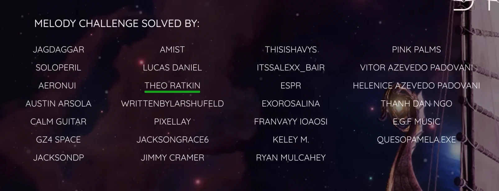 My name in the Sail Away video