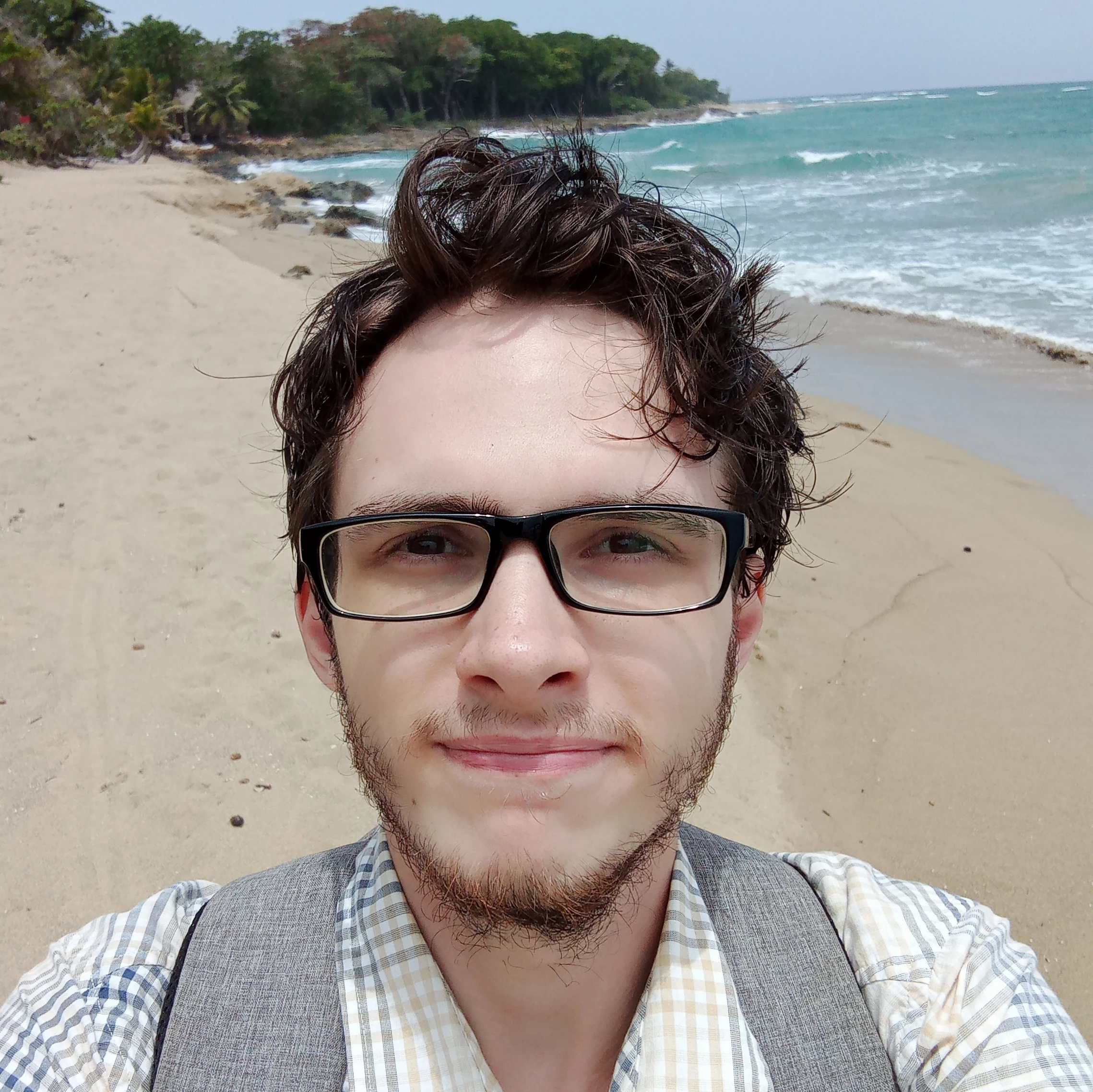 Theo's selfie at the beach