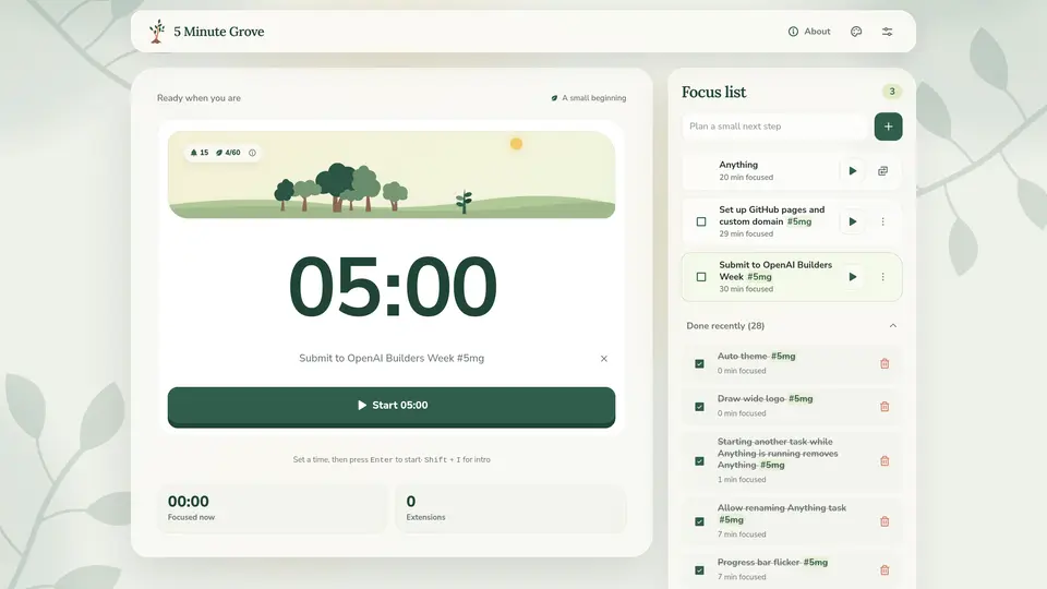 5 Minute Grove screenshot